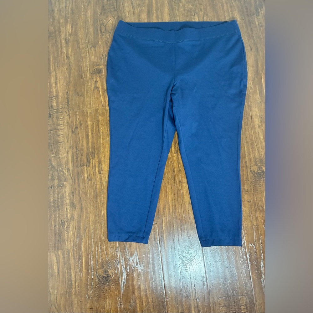 Inc International Concept Women's Blue Pull On Skinny Leg Pants Plus 22W #PA13